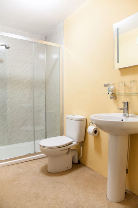 Triple Room (The Exe) | Bathroom | Shower, rainfall showerhead, hair dryer, towels