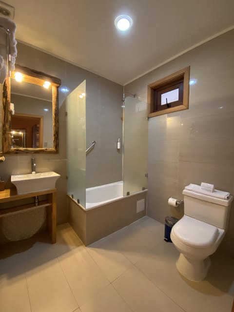 Superior Room | Bathroom | Combined shower/tub, rainfall showerhead, free toiletries, hair dryer