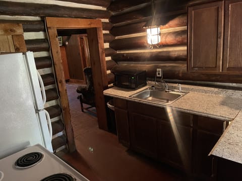 Cabin (10) | Private kitchen | Full-size fridge, microwave, oven, stovetop