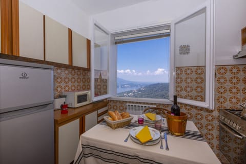 Family Apartment, Multiple Bedrooms, Mountainside (Nicoletta's Lake View Stresa) | Private kitchen | Full-size fridge, microwave, oven, stovetop
