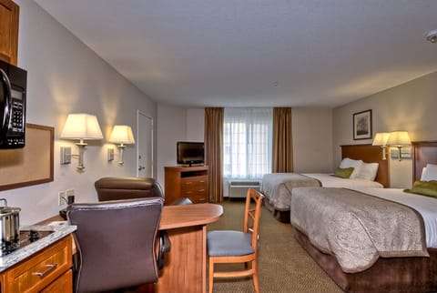 Studio Suite, 2 Queen Beds | In-room safe, desk, laptop workspace, iron/ironing board