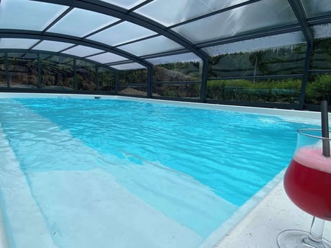 Indoor pool, outdoor pool, sun loungers