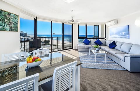 2 Bedroom Ocean View | Living room | 32-inch flat-screen TV with cable channels, LCD TV