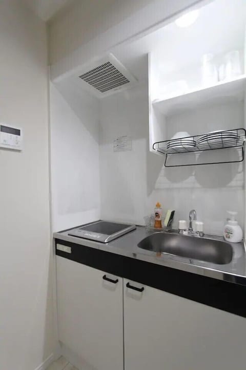 Apartment (B102) | Private kitchenette | Fridge, microwave, stovetop, electric kettle