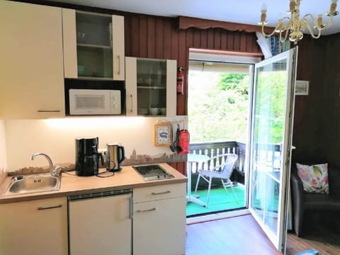 Apartment | Private kitchen | Microwave, highchair