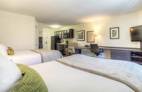 Studio Suite, 2 Queen Beds | Premium bedding, in-room safe, desk, laptop workspace