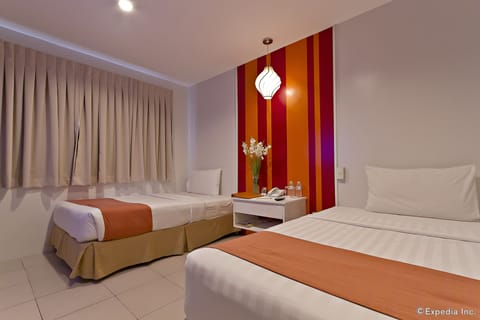 Standard Room, 2 Double Beds (Red Room) | Premium bedding, desk, iron/ironing board, free WiFi