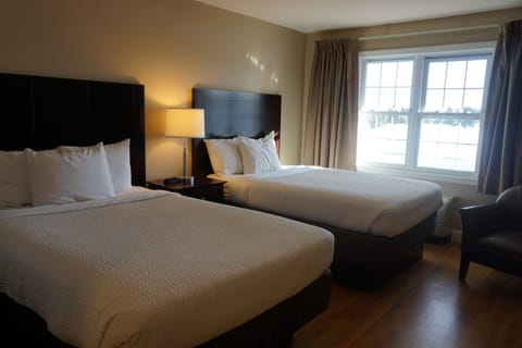 Deluxe Room, 2 Double Beds | Premium bedding, desk, laptop workspace, blackout drapes