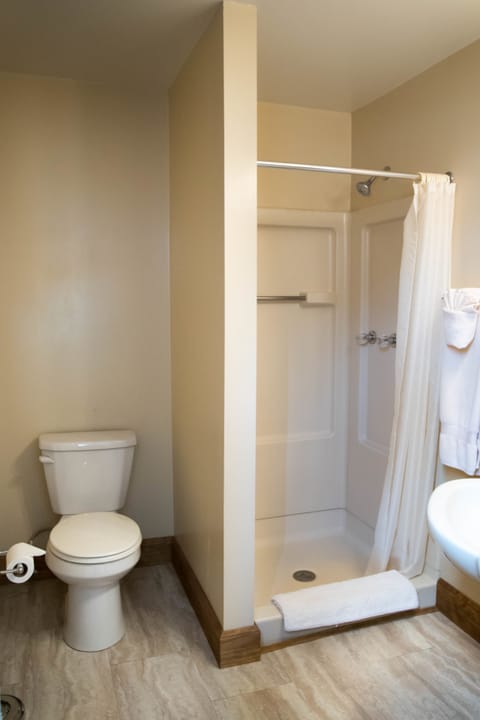 Private Bath- Single Queen- Second Floor | Bathroom | Hair dryer, towels