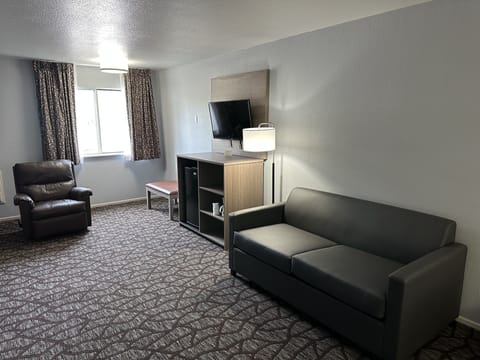 Suite, 2 Queen Beds, Non Smoking | Desk, laptop workspace, blackout drapes, soundproofing