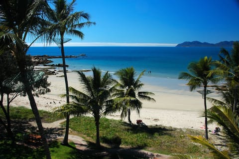 On the beach, sun loungers, beach umbrellas, beach towels