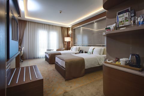 Premium Room, 2 Twin Beds, Smoking | Minibar, in-room safe, desk, soundproofing