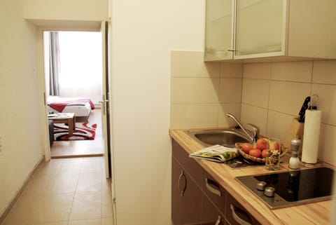 Standard Studio, Kitchen | Private kitchen | Fridge, microwave, stovetop, coffee/tea maker