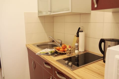 Standard Studio, Kitchen | Private kitchen | Fridge, microwave, stovetop, coffee/tea maker