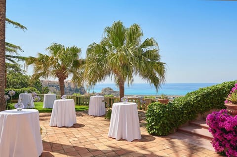 Outdoor banquet area