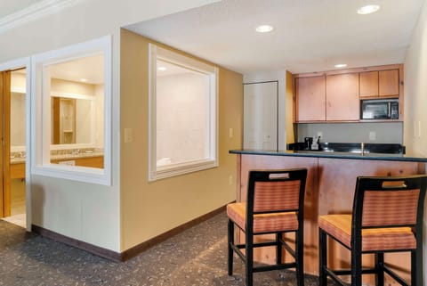 Suite, 2 Queen Beds, Non Smoking, Jetted Tub | In-room safe, desk, laptop workspace, blackout drapes