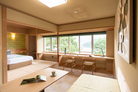 Renewal Twin Room A with Tatami Area and Lake View, Non Smoking | View from room