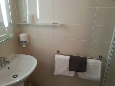 Double Room | Bathroom | Shower, hair dryer, towels