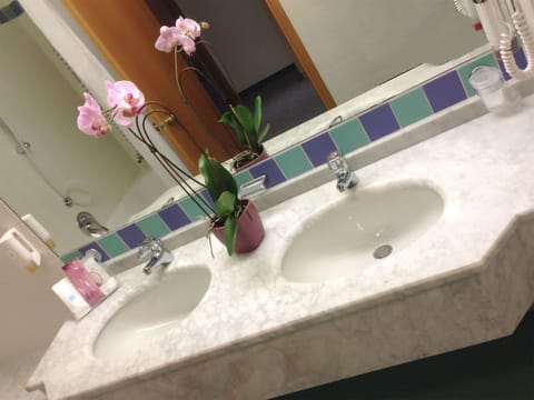 Rainfall showerhead, free toiletries, hair dryer, bathrobes