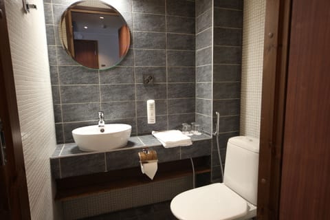 Junior Suite (2 Single Beds) | Bathroom | Shower, hair dryer, bidet, towels