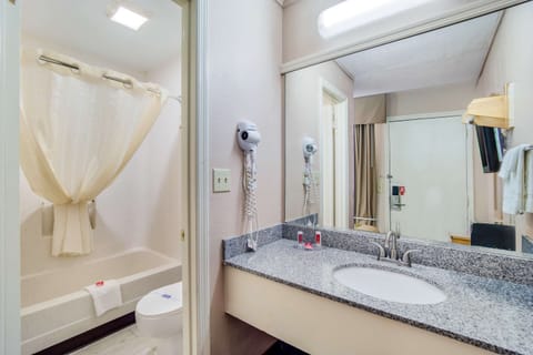 Room, 1 King Bed, Accessible, Non Smoking | Bathroom | Combined shower/tub, hair dryer, towels