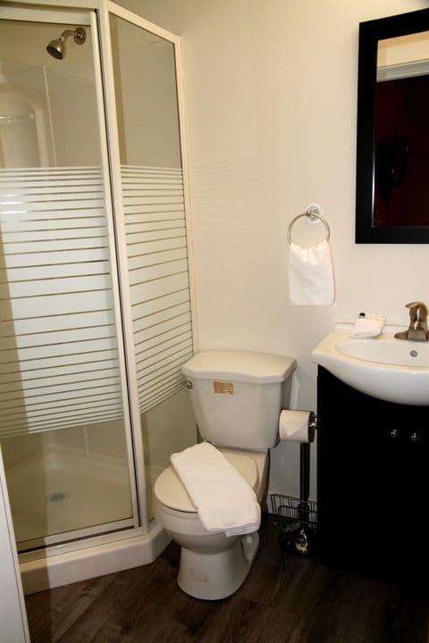 Standard Room, 1 Queen Bed (above restaurant) | Bathroom | Combined shower/tub, deep soaking tub, free toiletries, towels