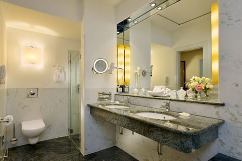 Free toiletries, hair dryer, bathrobes, slippers