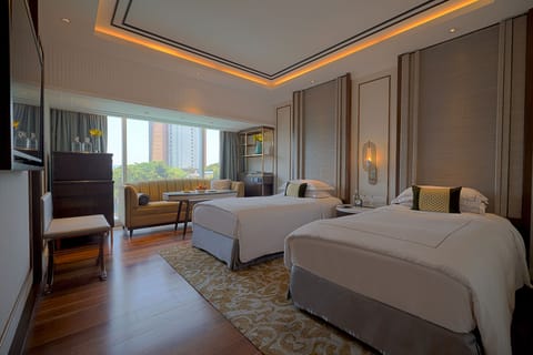 Deluxe Room, 1 King Bed, Pool View (Twin Bed) | Premium bedding, minibar, in-room safe, desk