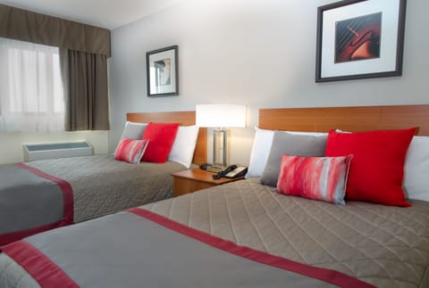 Standard Double Room, 2 Double Beds | Pillowtop beds, desk, laptop workspace, blackout drapes