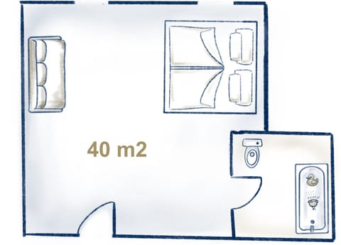 Deluxe Double or Twin Room | Floor plan