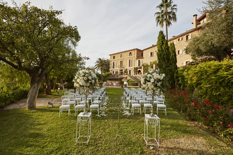 Outdoor wedding area