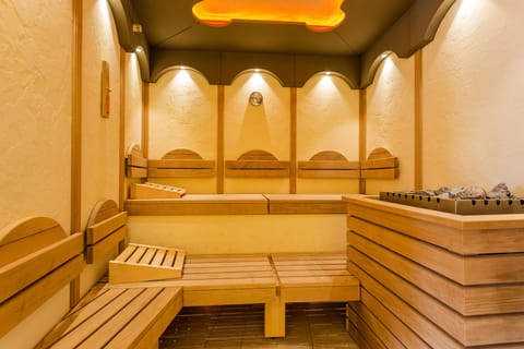 Sauna, spa tub, massages