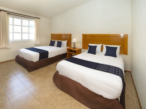 Standard Room (2 Double Beds) | Premium bedding, desk, laptop workspace, iron/ironing board