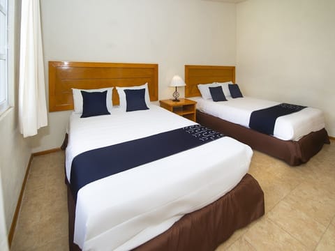 Standard Room (2 Double Beds) | Premium bedding, desk, laptop workspace, iron/ironing board