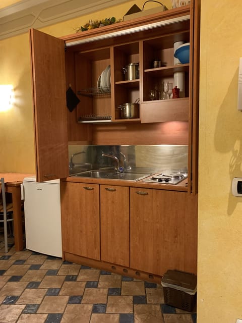 Studio | Private kitchen | Full-size fridge, microwave, stovetop, coffee/tea maker