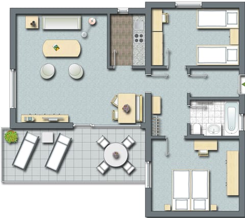 House, 2 Bedrooms, Non Smoking | Floor plan