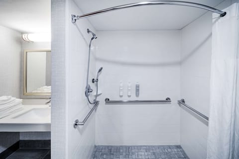 Suite, 1 King Bed, Accessible, Non Smoking (Roll-in Shower) | Bathroom shower