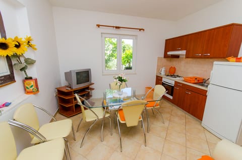 Apartment (One Bedroom Apartment with Terrace) | Private kitchen | Fridge, electric kettle