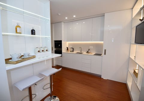 Design Apartment | Private kitchen | Espresso maker, coffee/tea maker, electric kettle