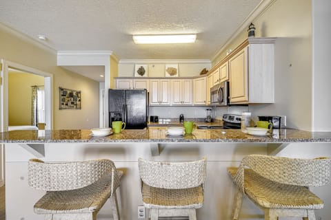 Condo, 2 Bedrooms, Balcony, Ocean View (1404) | Private kitchen | Full-size fridge, microwave, coffee/tea maker, toaster