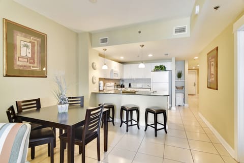 Condo, 2 Bedrooms (406 Tower I) | Private kitchen | Full-size fridge, microwave, oven, stovetop