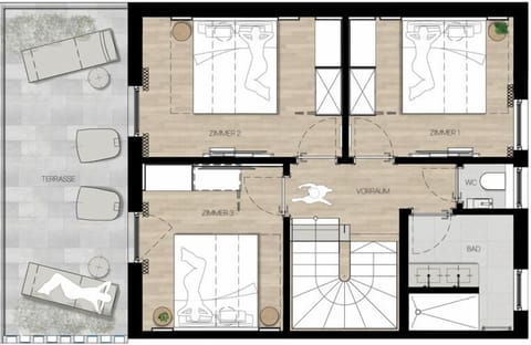 Comfort Chalet, Mountain View (C) Not Incl.: Cleaning Fee 40 EUR p.P) | Floor plan