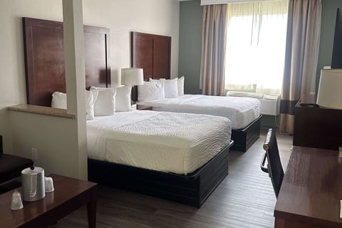 Room, 2 Queen Beds, Non Smoking | Premium bedding, in-room safe, desk, laptop workspace