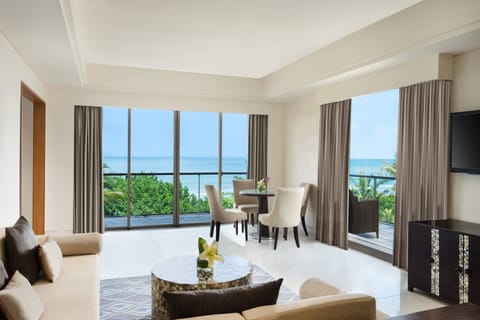 Suite, 1 Bedroom, Non Smoking, Oceanfront | Living room | 42-inch LCD TV with cable channels, TV