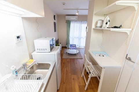 Apartment (103) | Private kitchenette | Fridge, microwave, stovetop, electric kettle