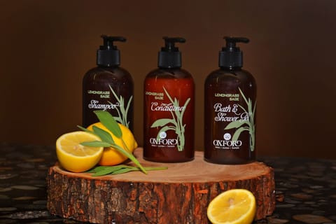 Combined shower/tub, eco-friendly toiletries, hair dryer, towels