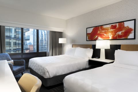 Standard Room, 2 Queen Beds, City View | Premium bedding, in-room safe, desk, laptop workspace