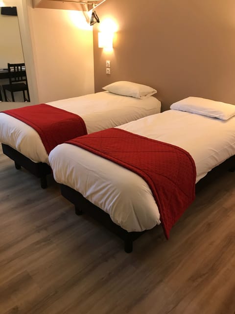 Desk, laptop workspace, blackout drapes, soundproofing