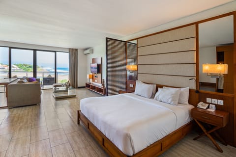 Suite, 1 Bedroom, Partial Ocean View | In-room safe, blackout drapes, iron/ironing board, WiFi