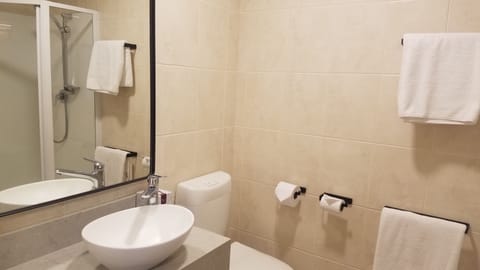 Free toiletries, hair dryer, towels, soap